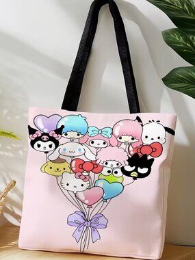 HELLO KITTY “Kitty Bouquet” Pink/Lavender Tote Bag (BRAND-NEW & SUPER CUTE!)